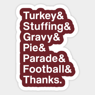 The Thanksgiving Plan Sticker